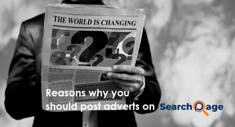 Reasons why you should post adverts on Searchpage