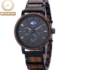 Unique Red Sandalwood Wooden Wristwatch for Men